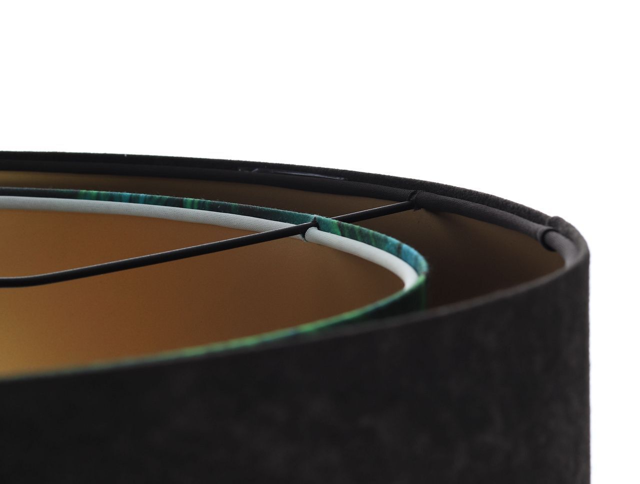 Suspension E27 ronde D : 50 cm Tissu aspect velours Tropical