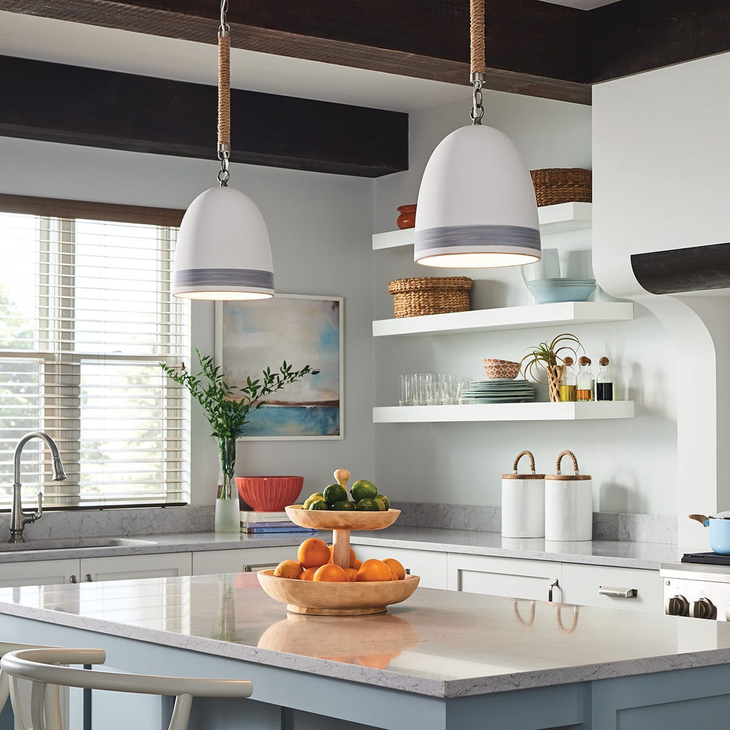 Drinnen, Küche, Innenarchitektur, Lampe, Pflanze