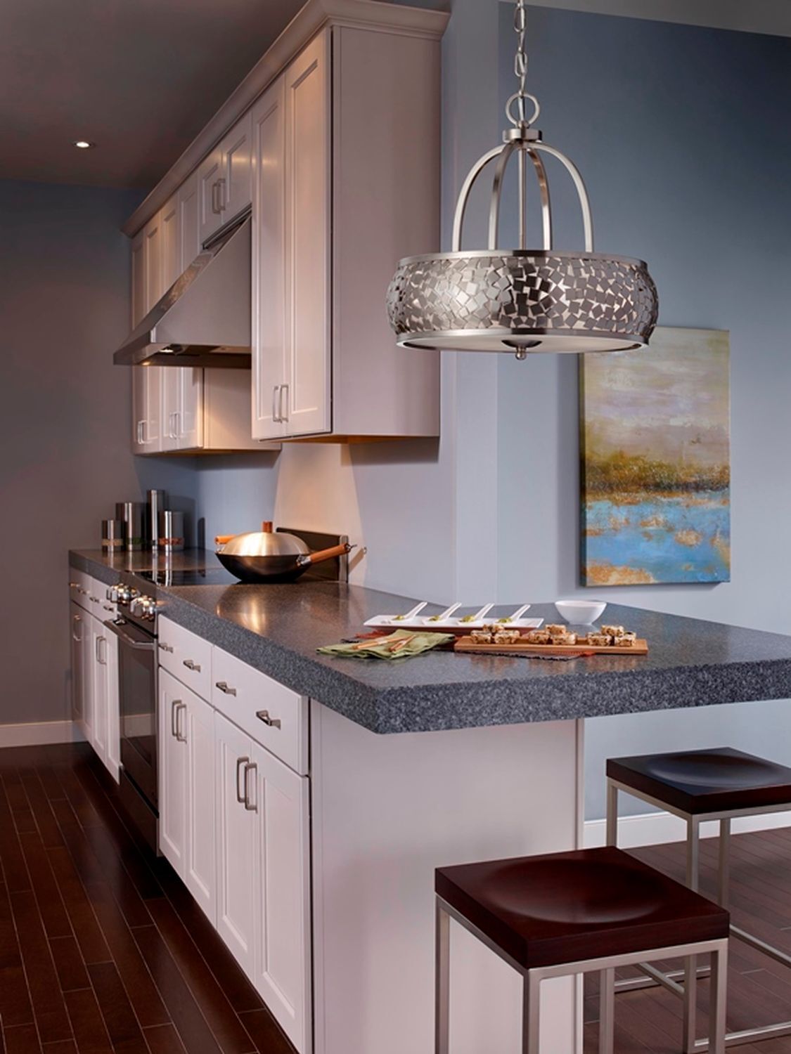 Drinnen, Küche, Innenarchitektur, Kücheninsel