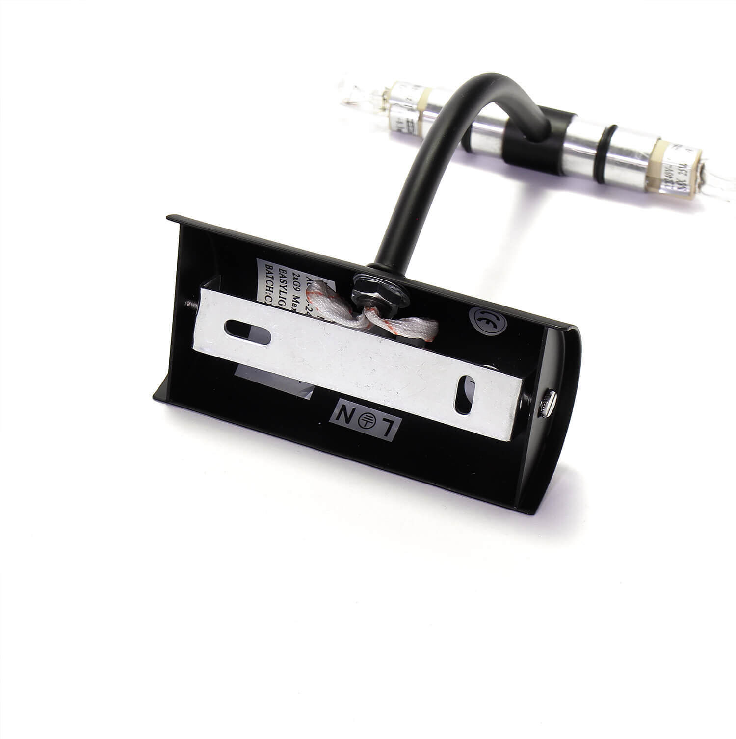 Schwarze Bilderlampe 2x G9 Metall Wand Wohnzimmer Schlossaufsatz, Kabelschloss, Schlosshalter, Sicherheitszubehör, Schlosskopf