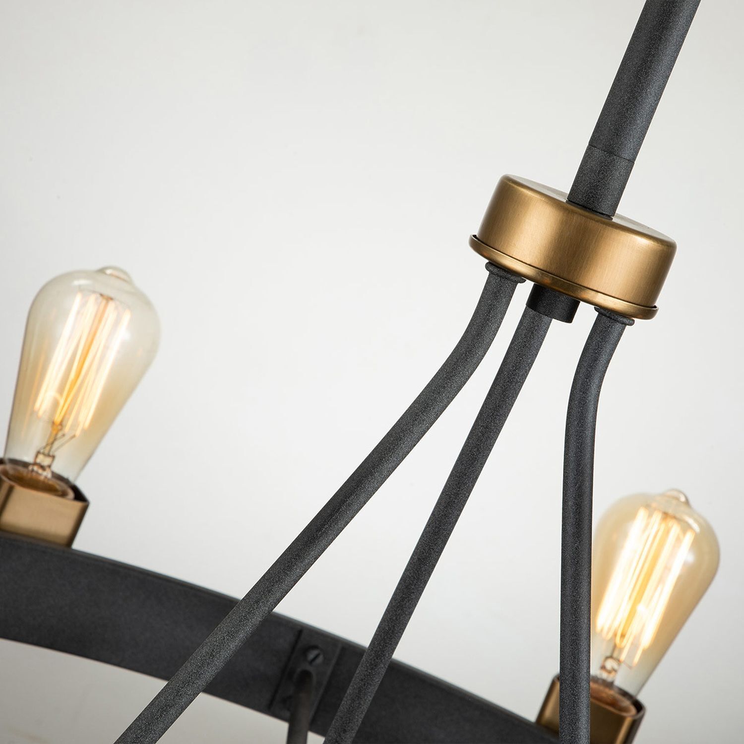Kronleuchter, Pendelleuchte, Industriell, Glühbirnen, Metall-brass