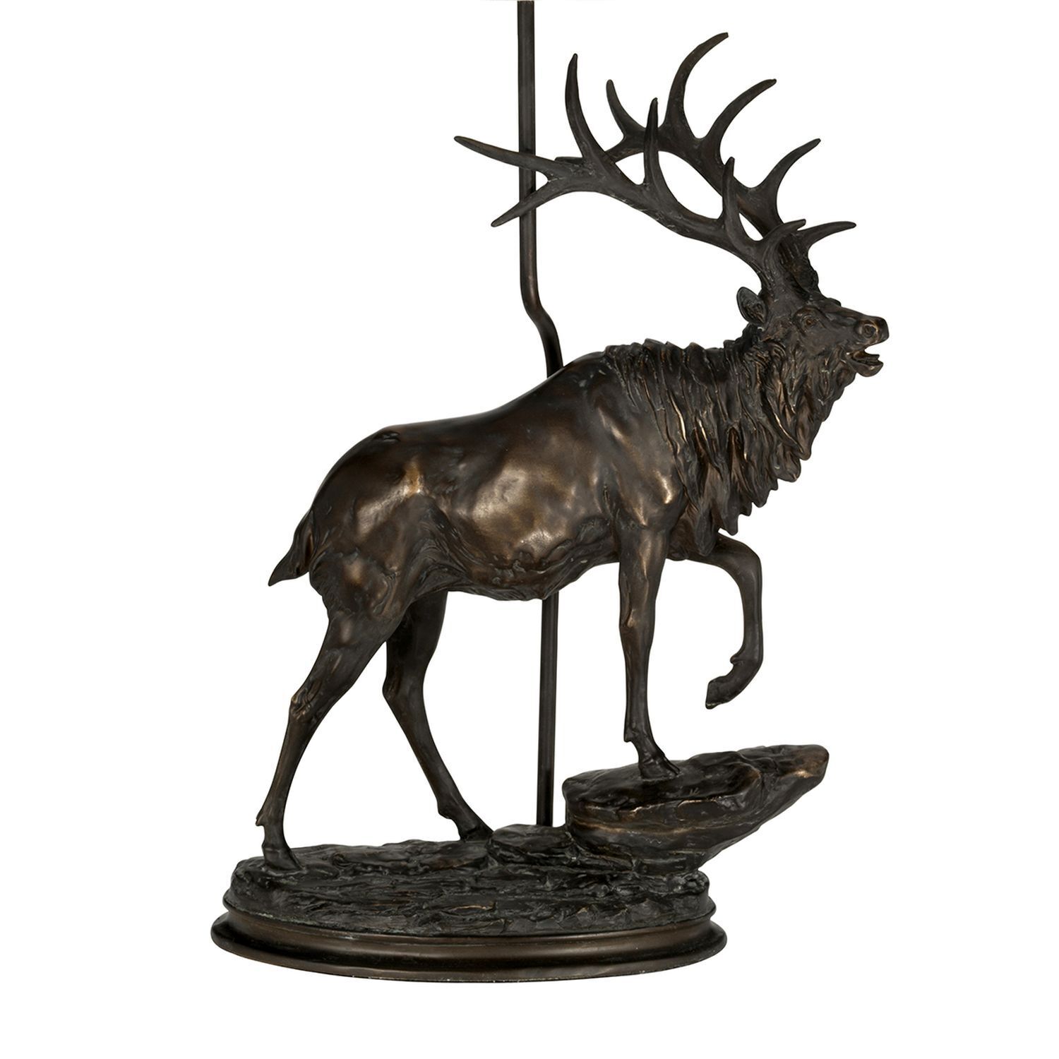 Support pour lampe de table Resin Hirsch 53cm en bronze