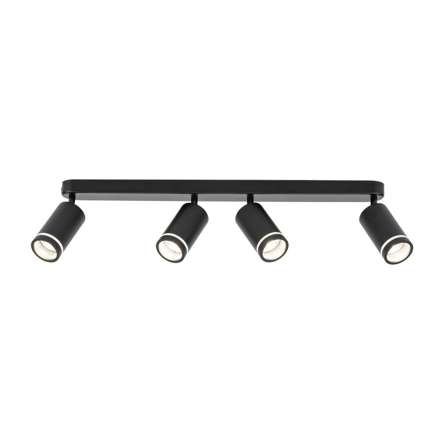 Spot de plafond métal noir 74 cm de long 4-flamme GU10