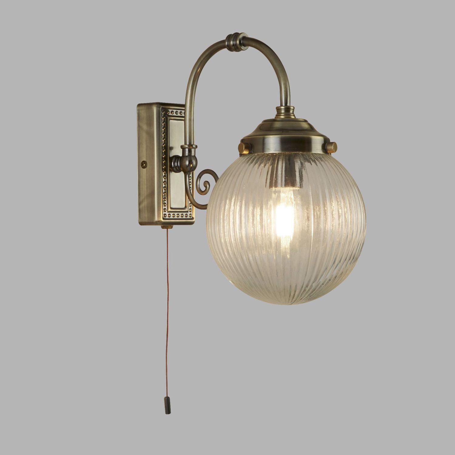 Lampe de miroir avec interrupteur IP44 E14 en laiton antique Leuchte, Lampe