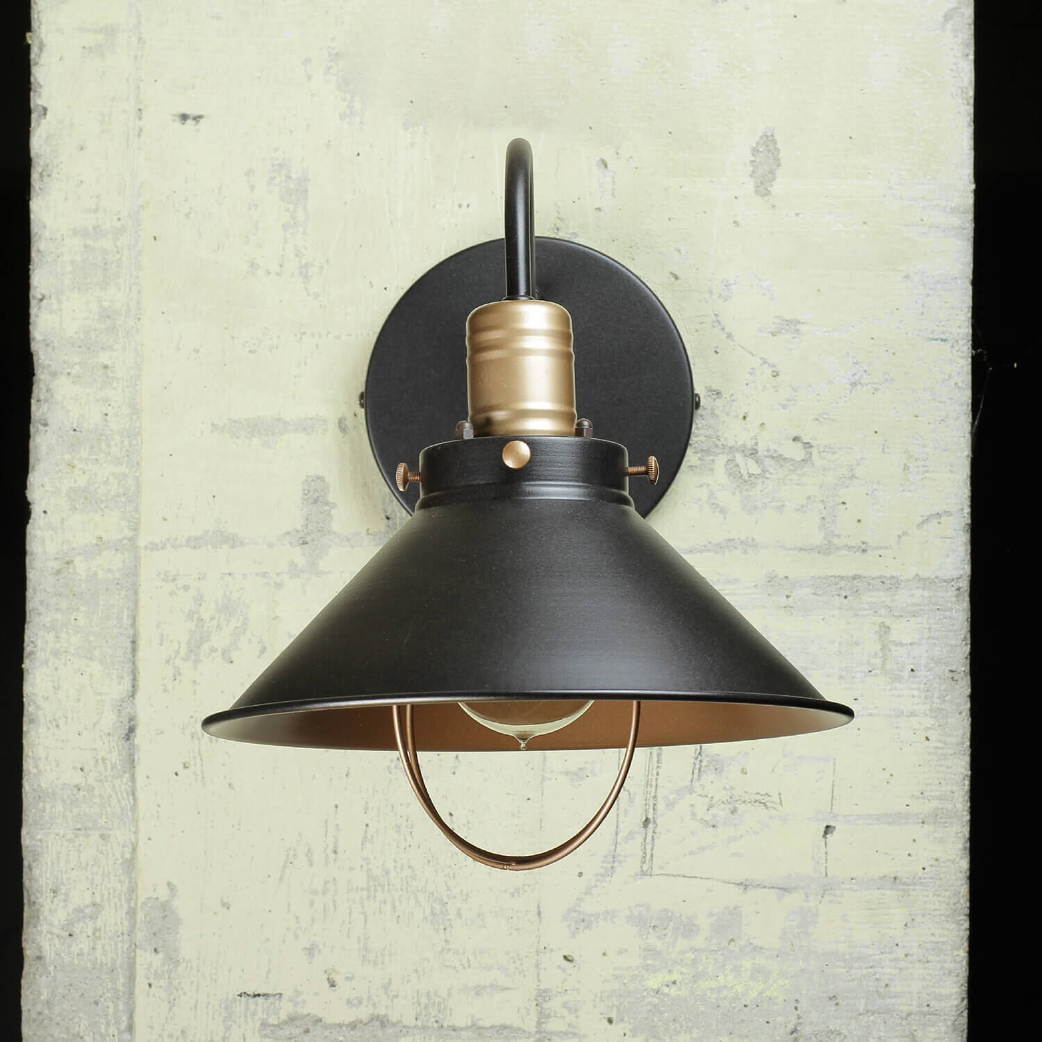 Applique industrielle Noir Cuivre E27 P:40cm LOFT Leuchte, Lampe