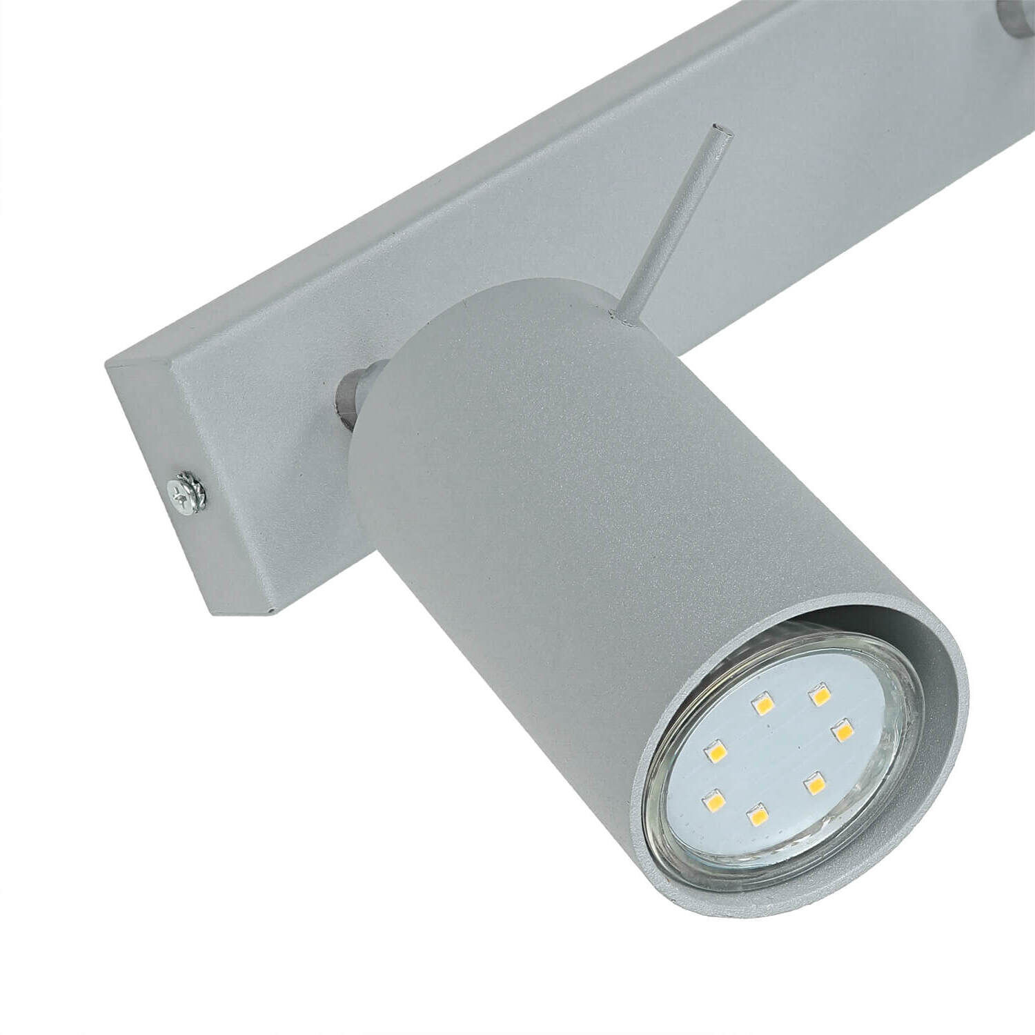 Spot de plafond gris métal L:45cm 3x GU10 polyvalent Beleuchtung, Drinnen