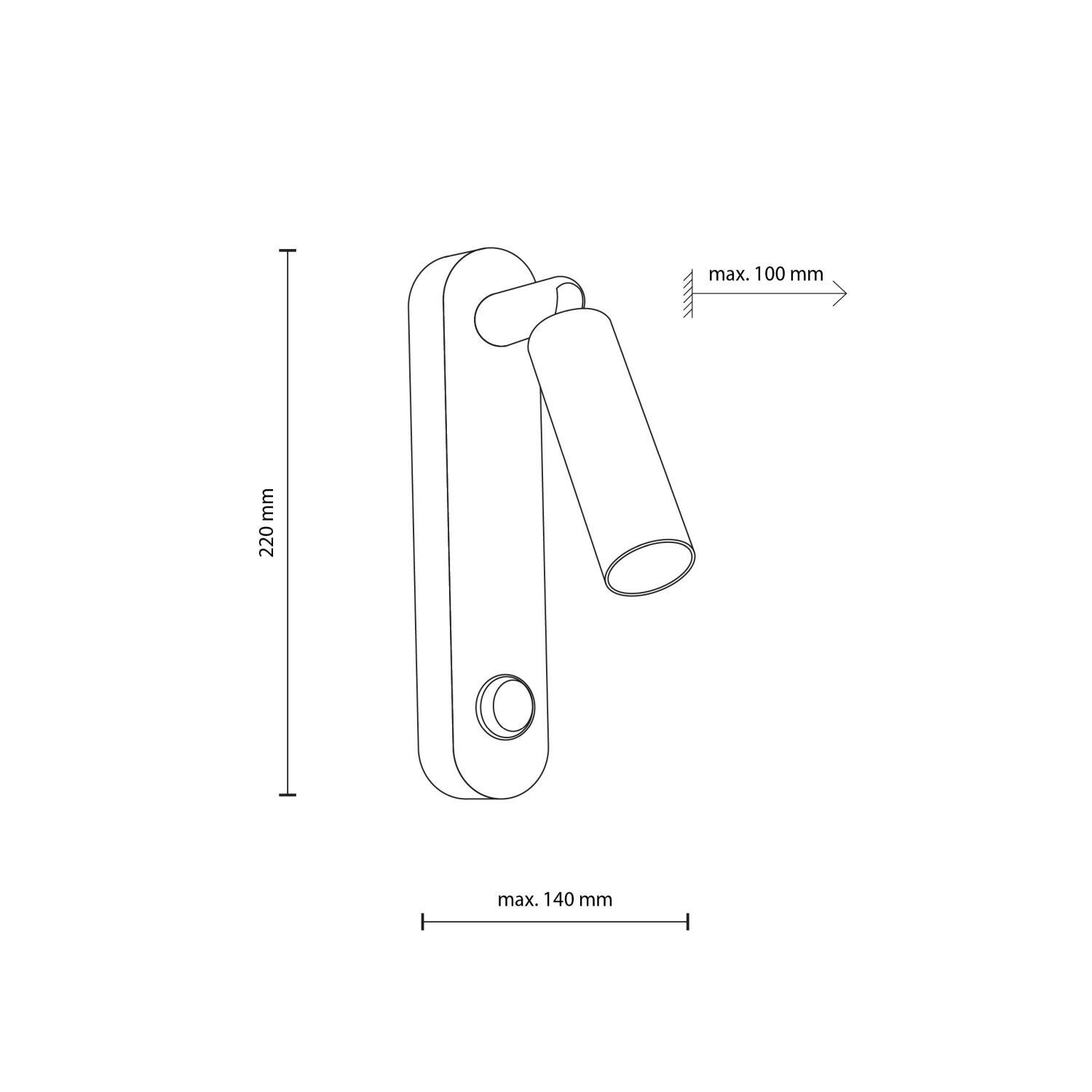 Applique avec interrupteur Métal G9 H : 22cm orientable Noir Diagramm, Handlung