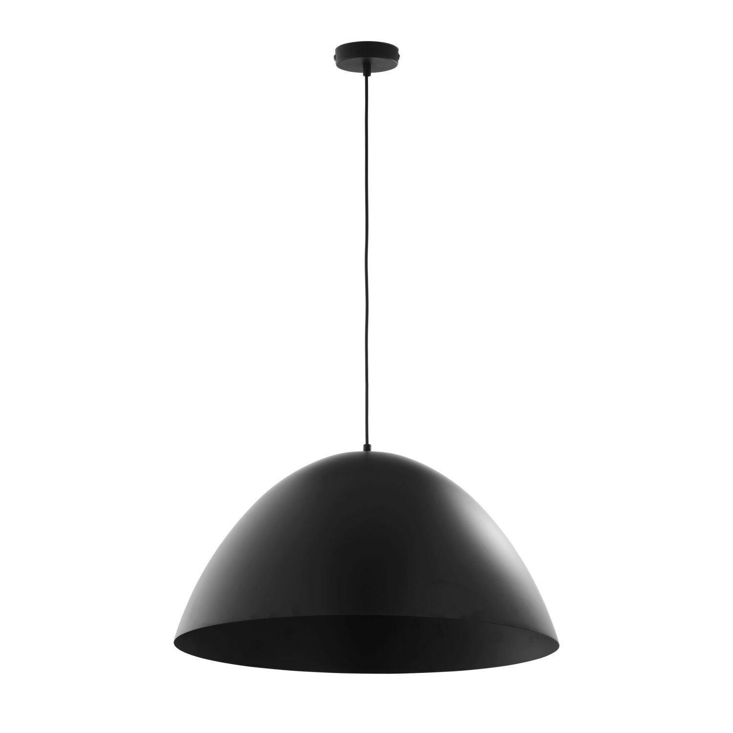 Lampe à suspendre métal noir Ø 50 cm rond E27