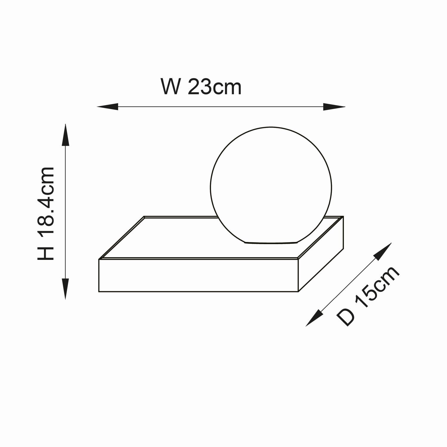 Lampe de table marbre verre 23 cm de long petit noir blanc boule
