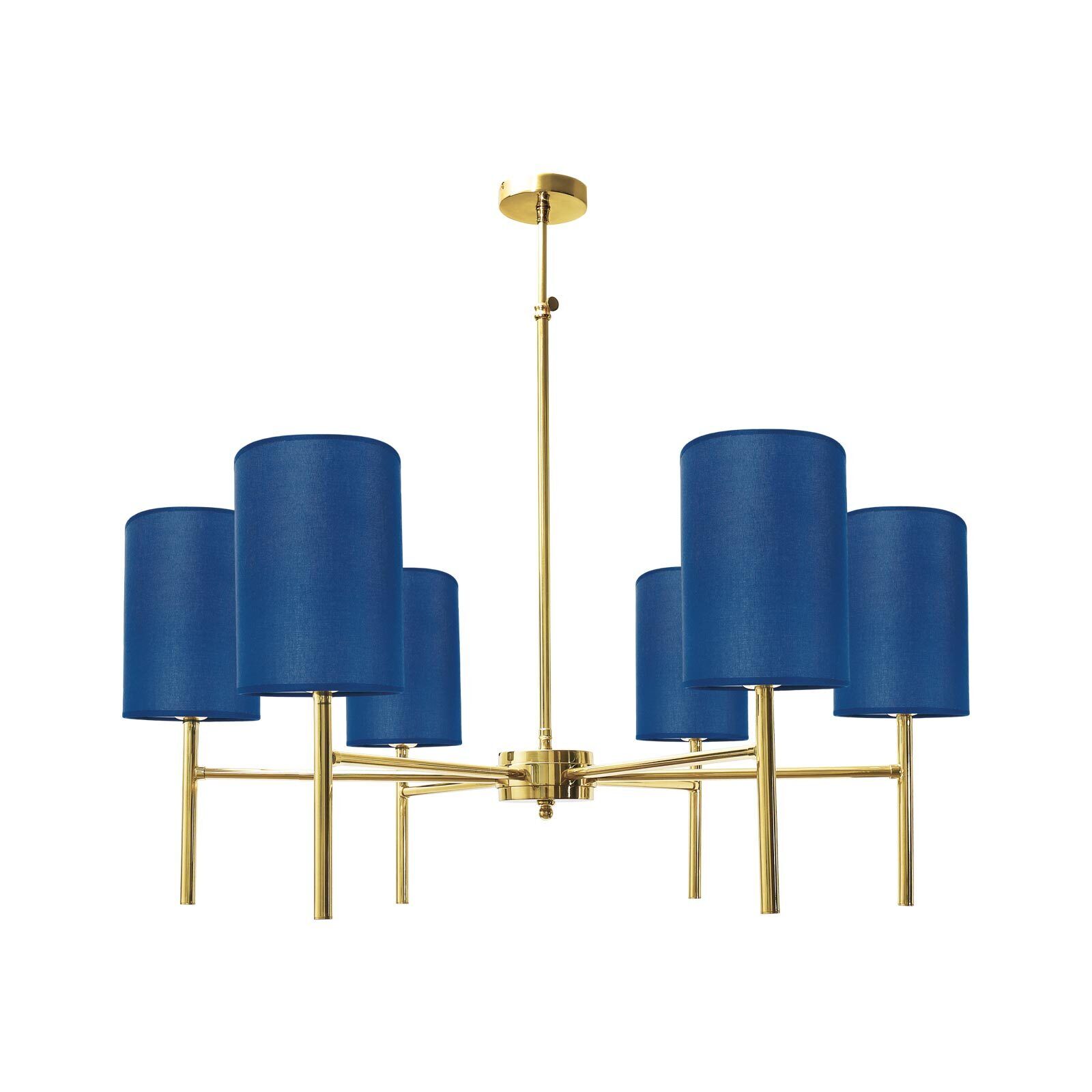 Lustre avec abat-jour Ø 88 cm laiton tissu SOFIS Lampe, Kronleuchter