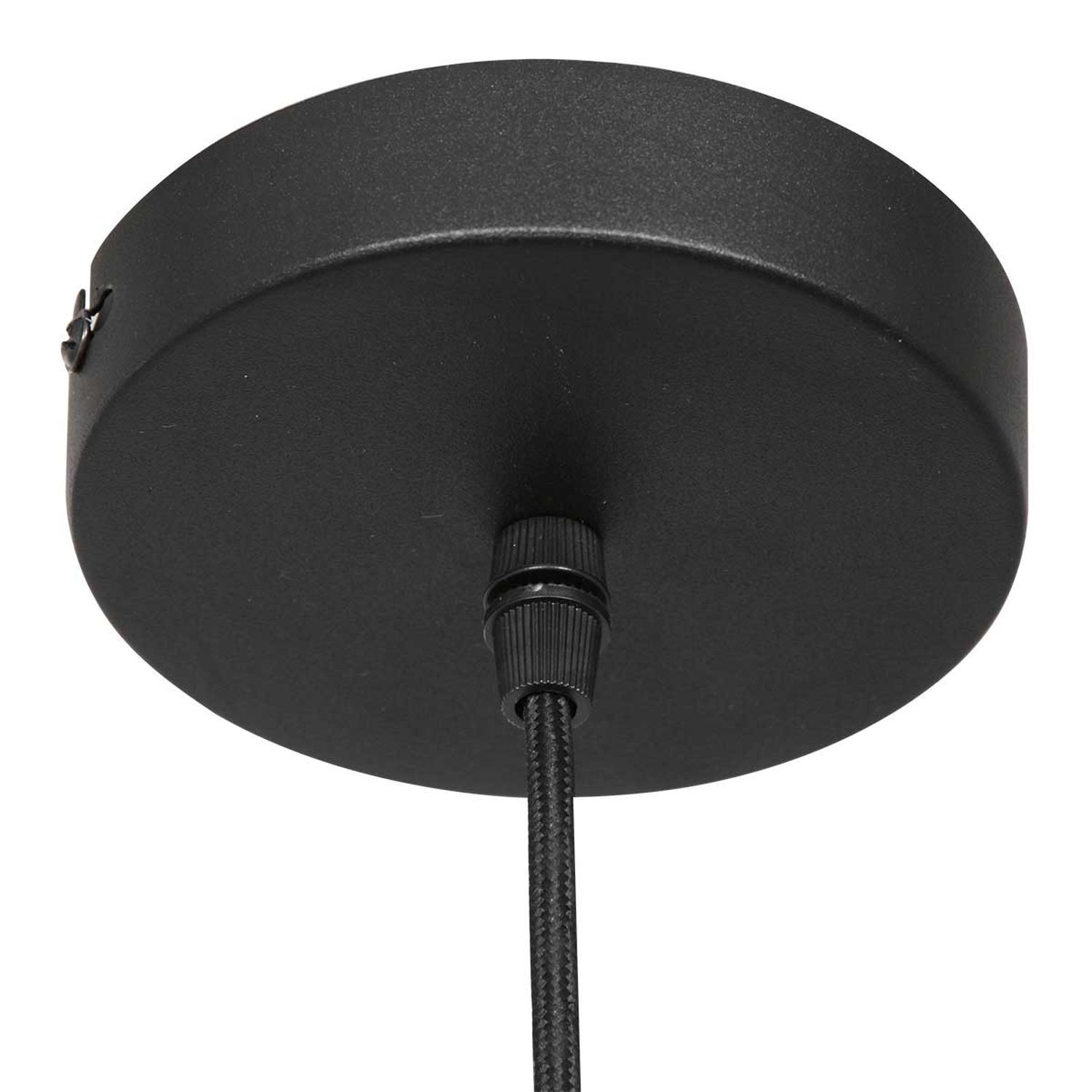 Lampe à suspendre élégante Noir Ambre Laiton Ø25 cm