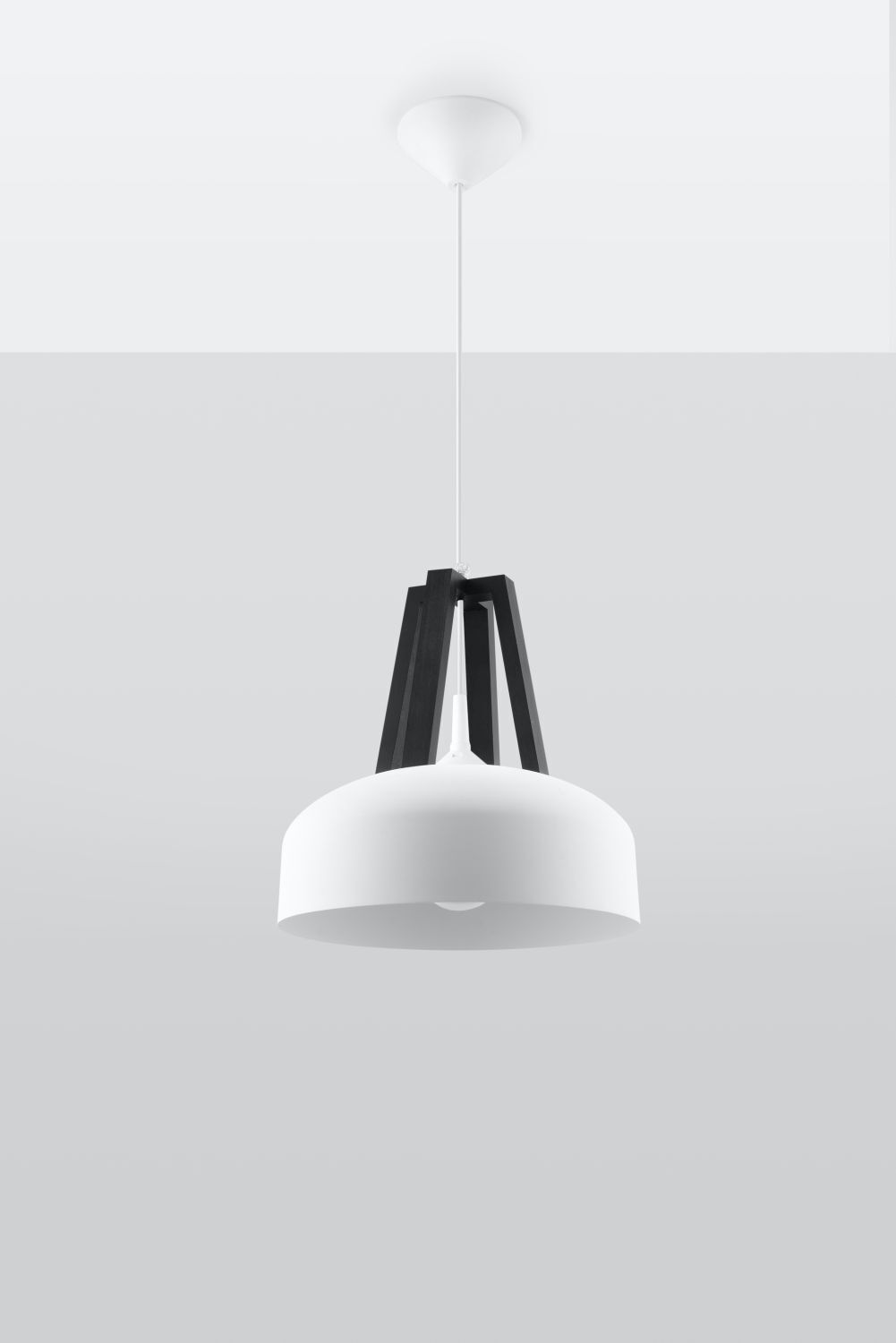 Lampe à suspendre blanche rétro Ø30cm métal E27 MANILIA Cuisine