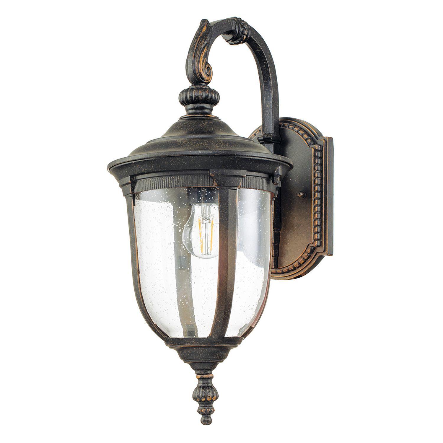 Lampe murale extérieure IP44 54,3 cm de haut en bronze rustique