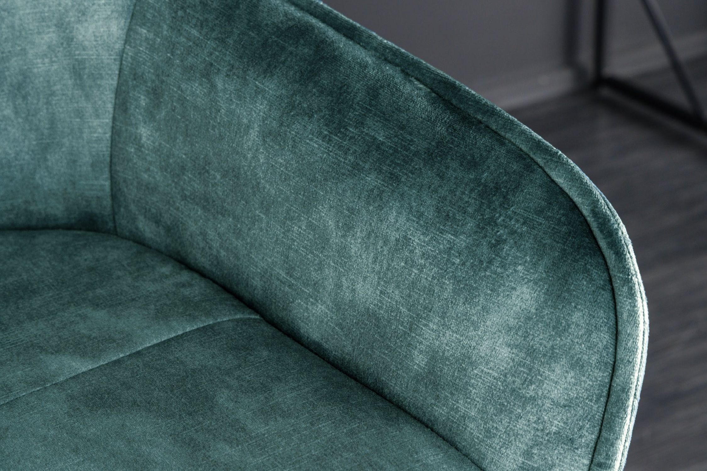 Tabouret de bar avec dossier Rétro en velours noir pétrole métal Couch, Mobiliar, Inneneinrichtung, Stuhl, Kissen