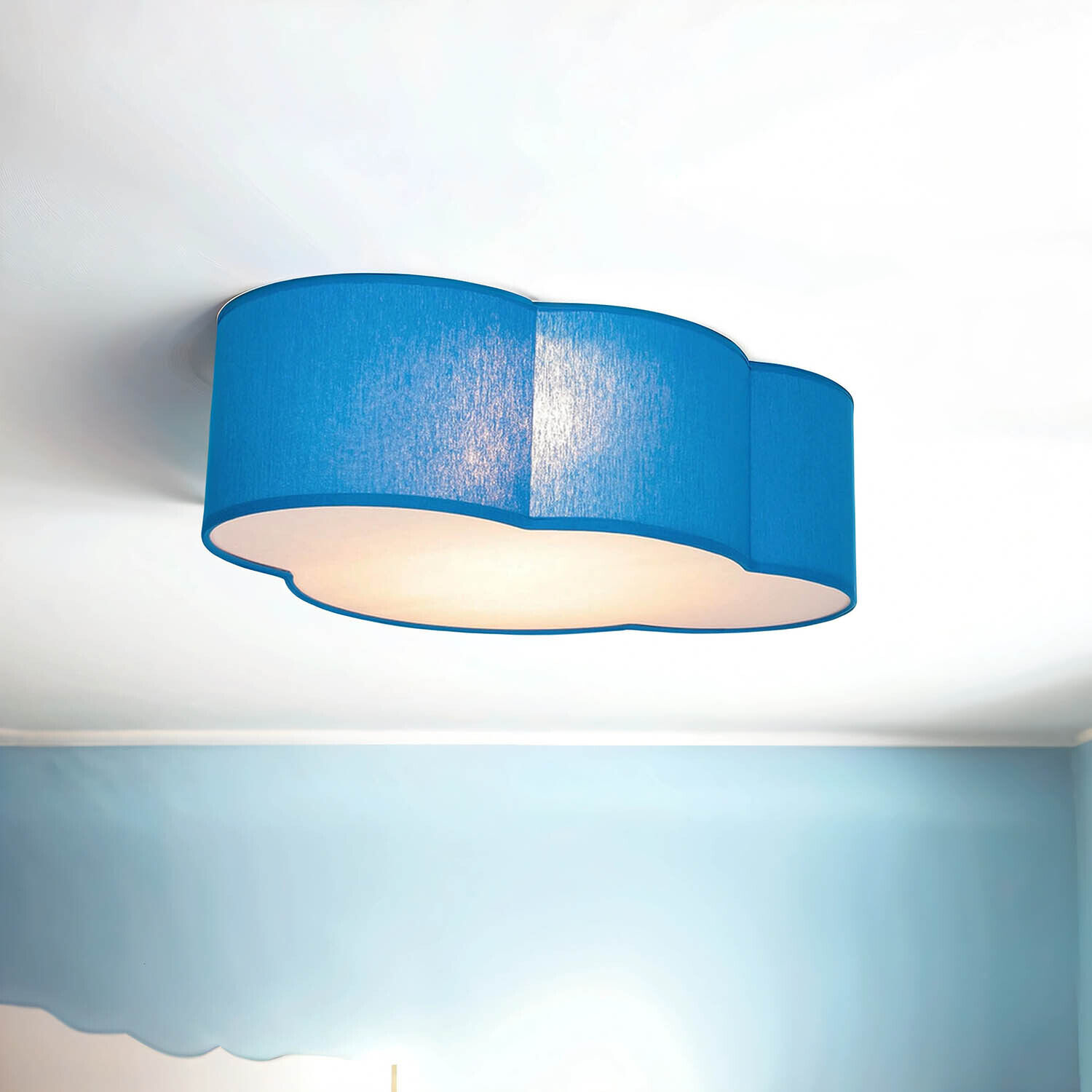 Lampe de chambre d'enfant WOLKI bleu plafond lampe nuage