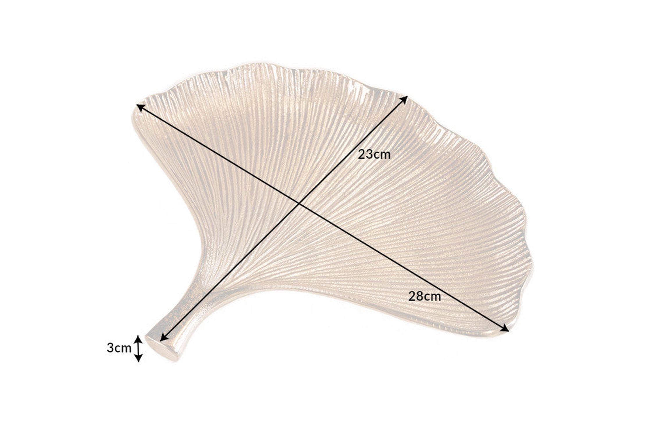 Bol en métal doré L : 42 cm Ginko fait main Asiatique
