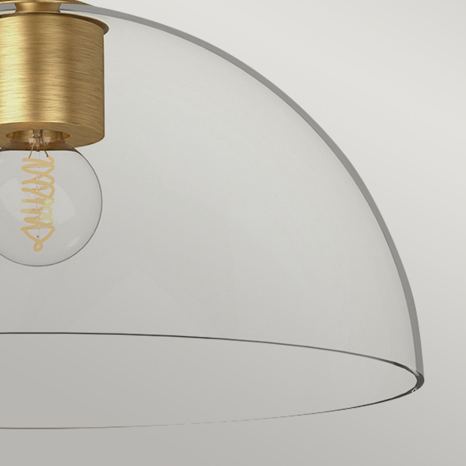 Lampe à suspendre ronde D : 30,5 cm H : max. 158,3 cm Métal Verre Lampe, Licht