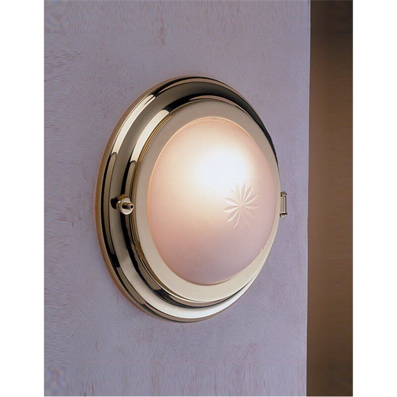 Applique LED laiton Maritim ronde couloir salle de bain