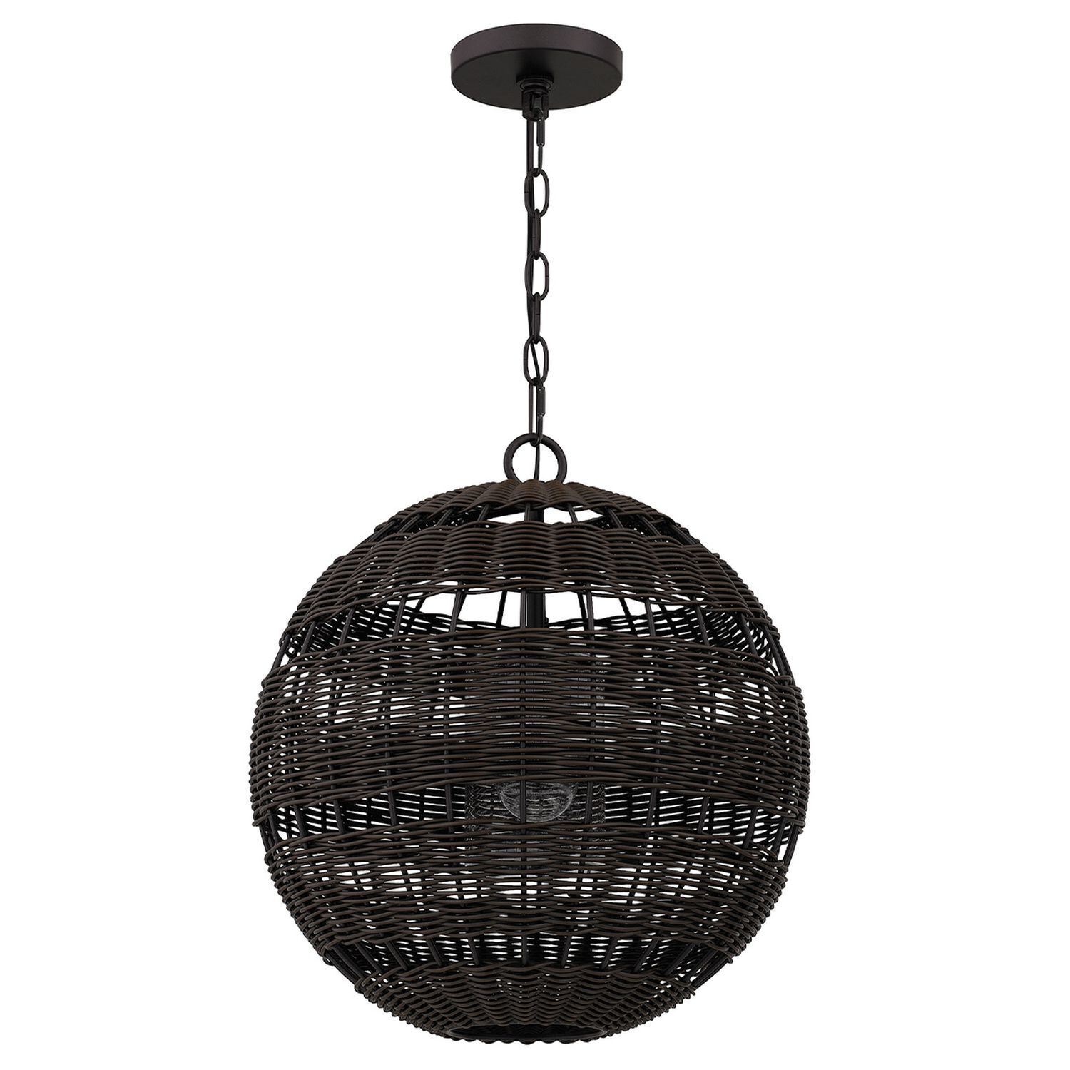 Suspension extérieure abat-jour corbeille E27 IP44 en bronze foncé Leuchter, Lampe