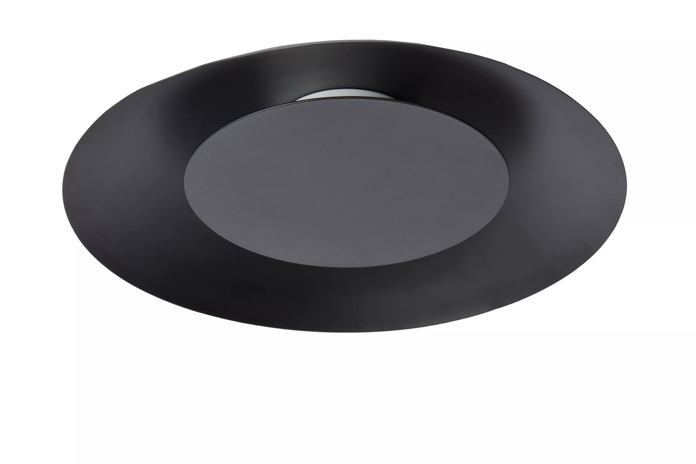 LED Deckenlampe Metall Schwarz Ø34 cm indirekt 2700 K Deckenleuchte