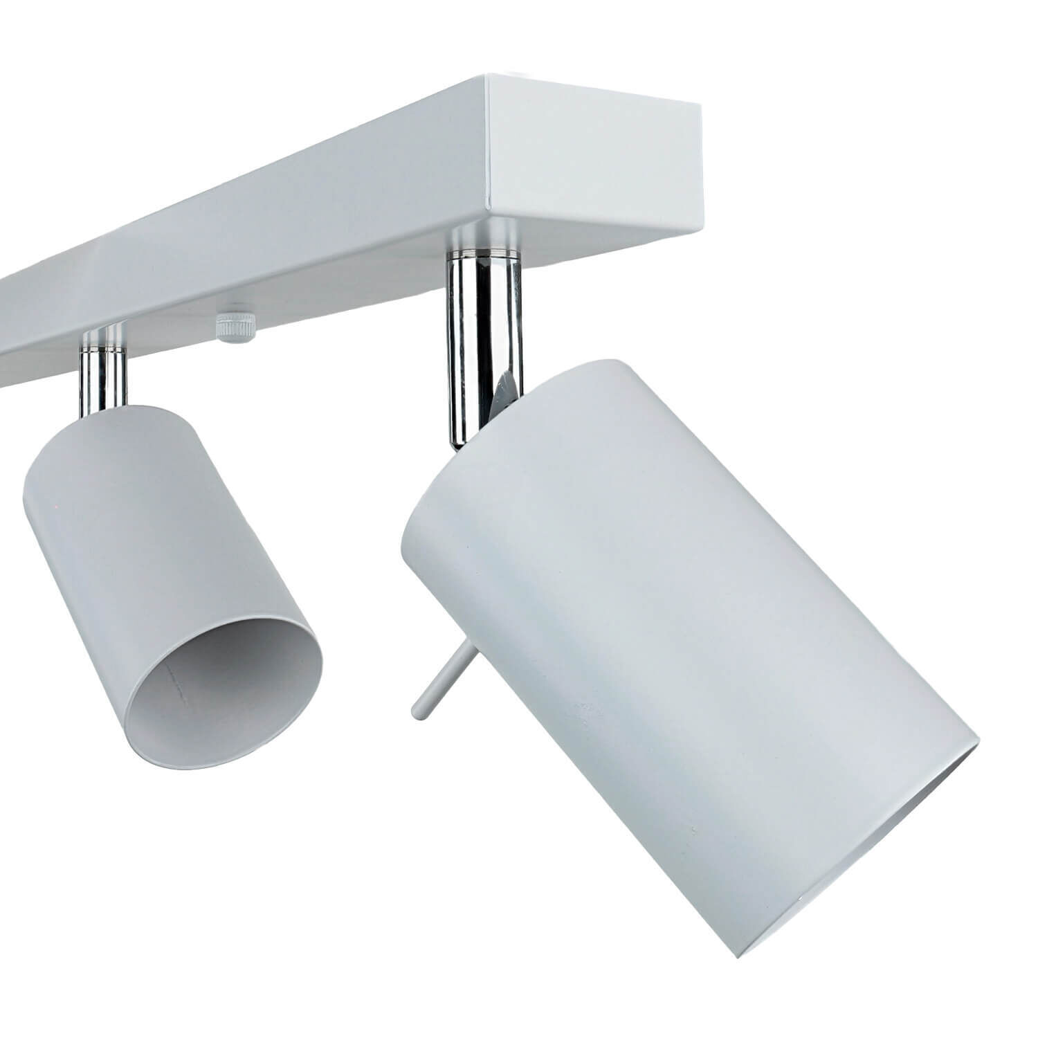 Deckenstrahler Metall 4-flammig 80 cm länglich GU10 Weiß Lampe, Beleuchtung