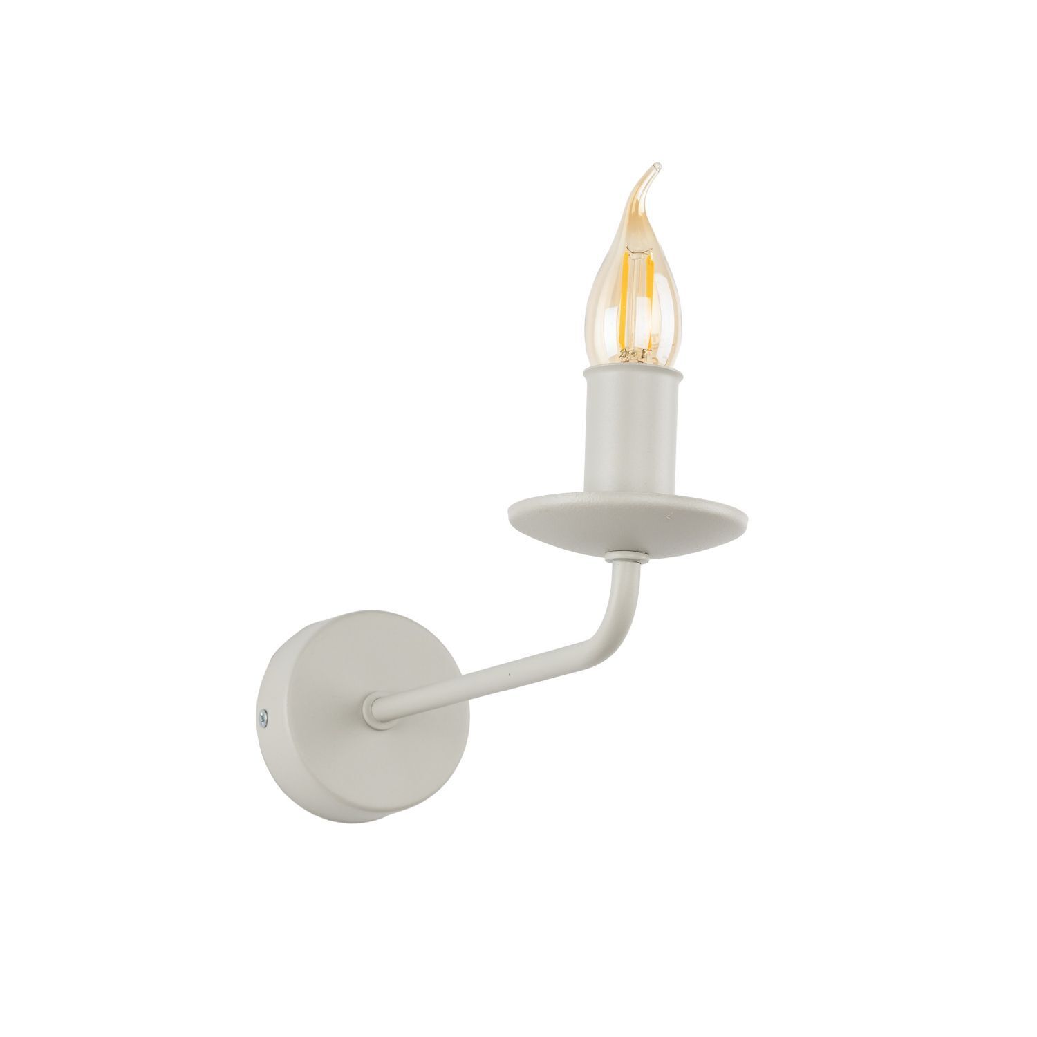 Applique Rustique Métal Beige H : 23 cm petit pour E14