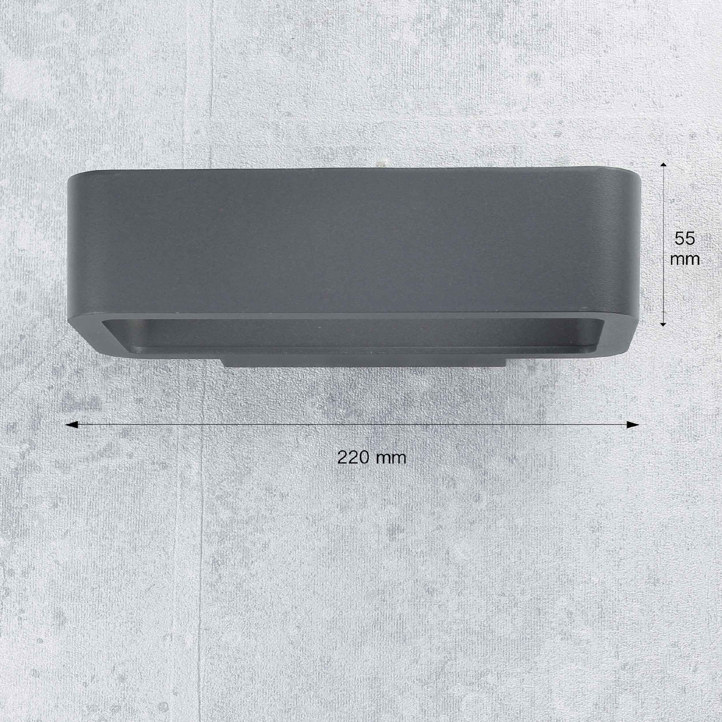 Moderne LED Wandlampe in anthrazit Adapter, Elektronik