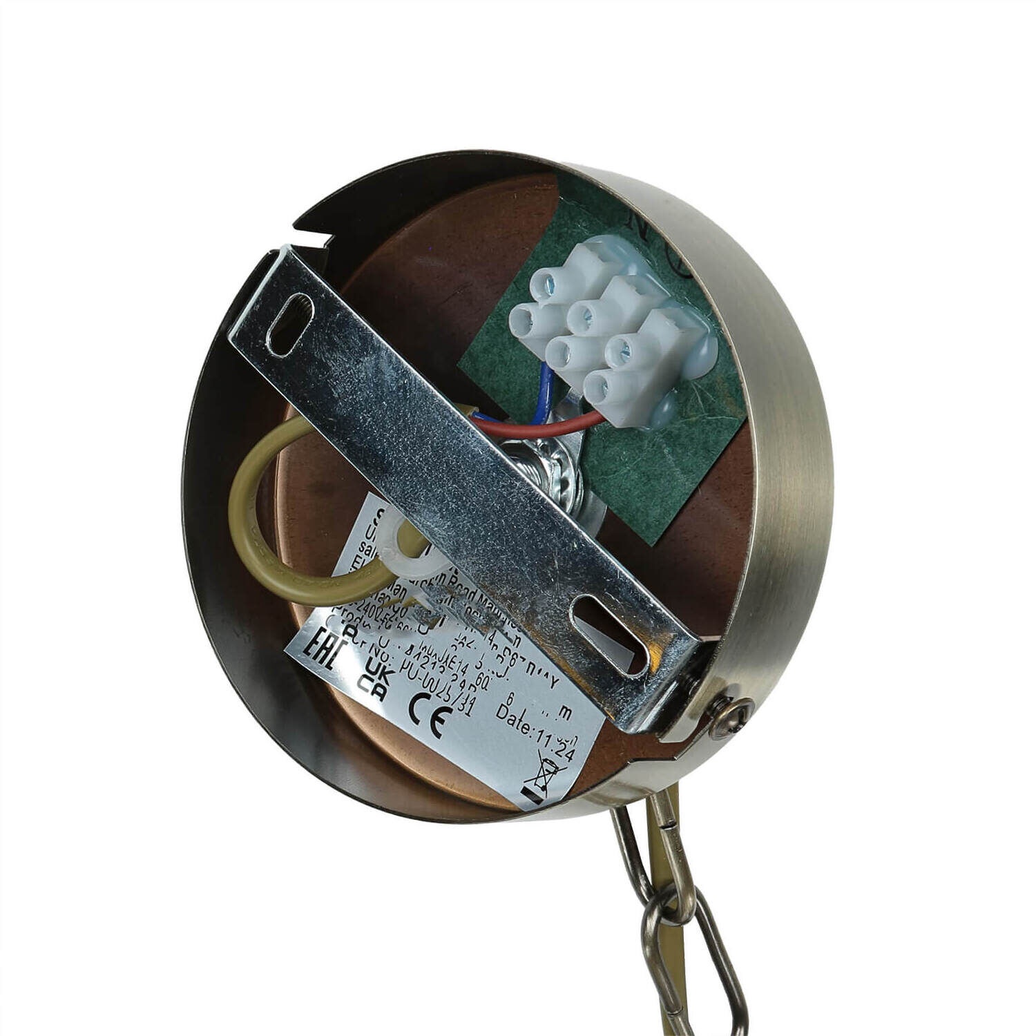 Suspension boule Ø 32 cm 3x E14 en laiton antique Art Nouveau Zubehor, Munition, Waffe