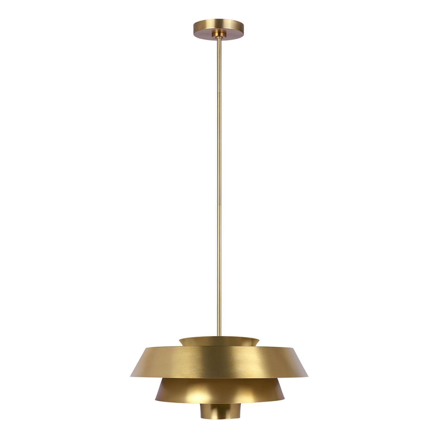 Lampe de plafond métal en laiton Ø46cm Mid Century