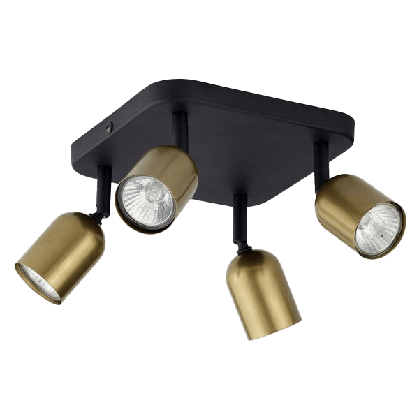 Deckenleuchte, Helligkeit, Gold, 3-flammig, Spotlight