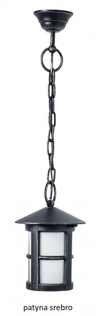 Lampe à suspendre extérieure noire ronde IP43 Rustique Jardin