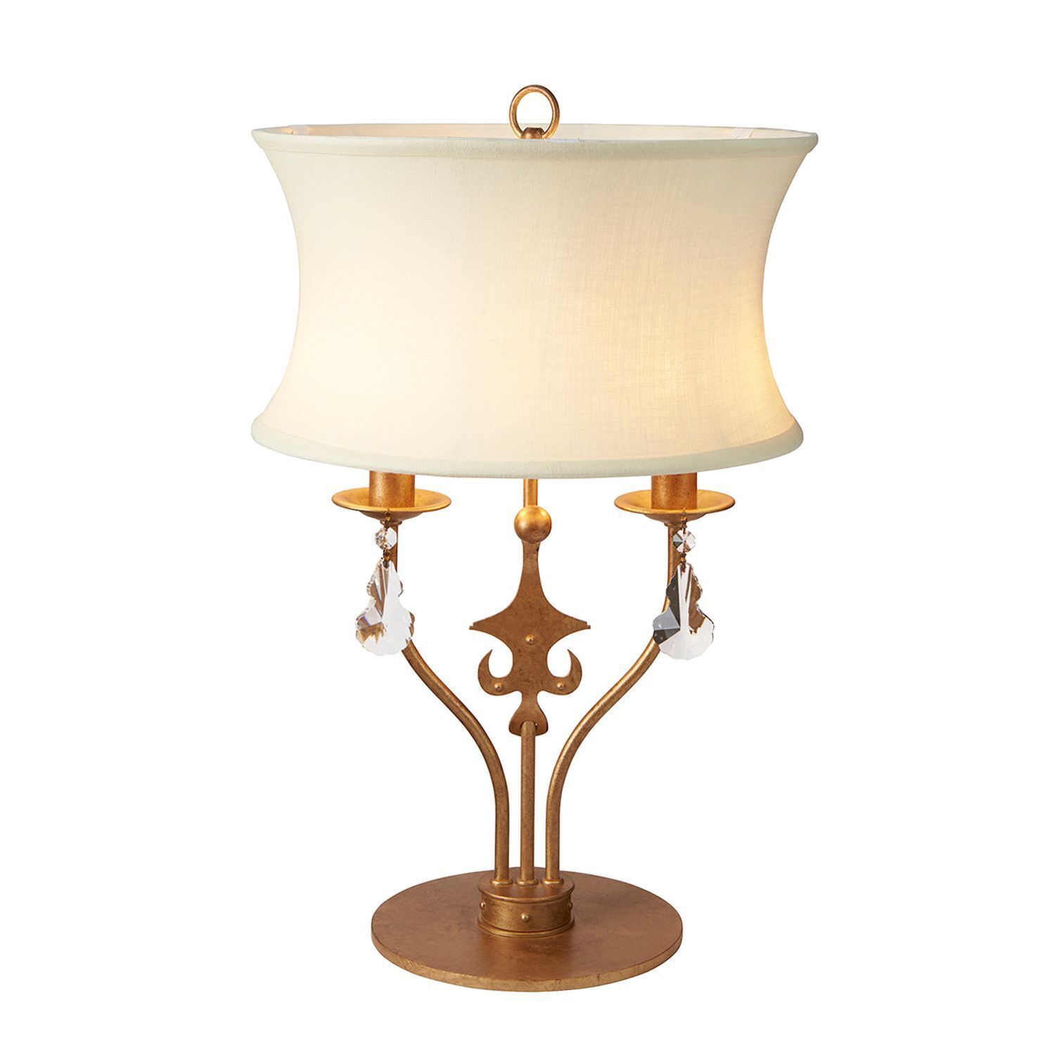 Lampe de table CAMELOT 10 or Ø36cm H:56cm Lampe