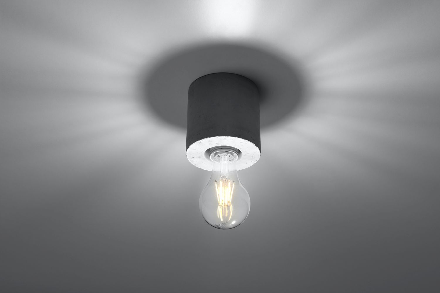Lampe décorative en béton plafond H:10cm Moderne ronde JAZLEAN