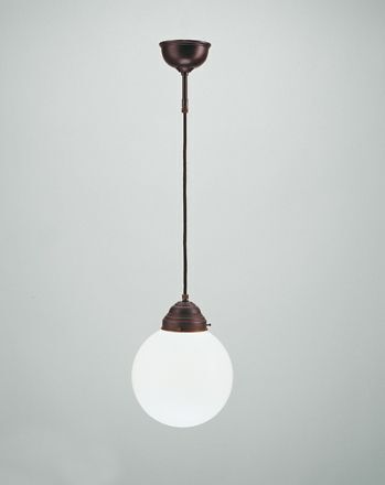 Lampe à suspendre antique éblouissante laiton boule de verre E27 Ø20 cm