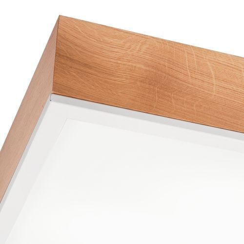 Plafonnier en bois Abat-jour en verre E27 L:48 cm faible éblouissement