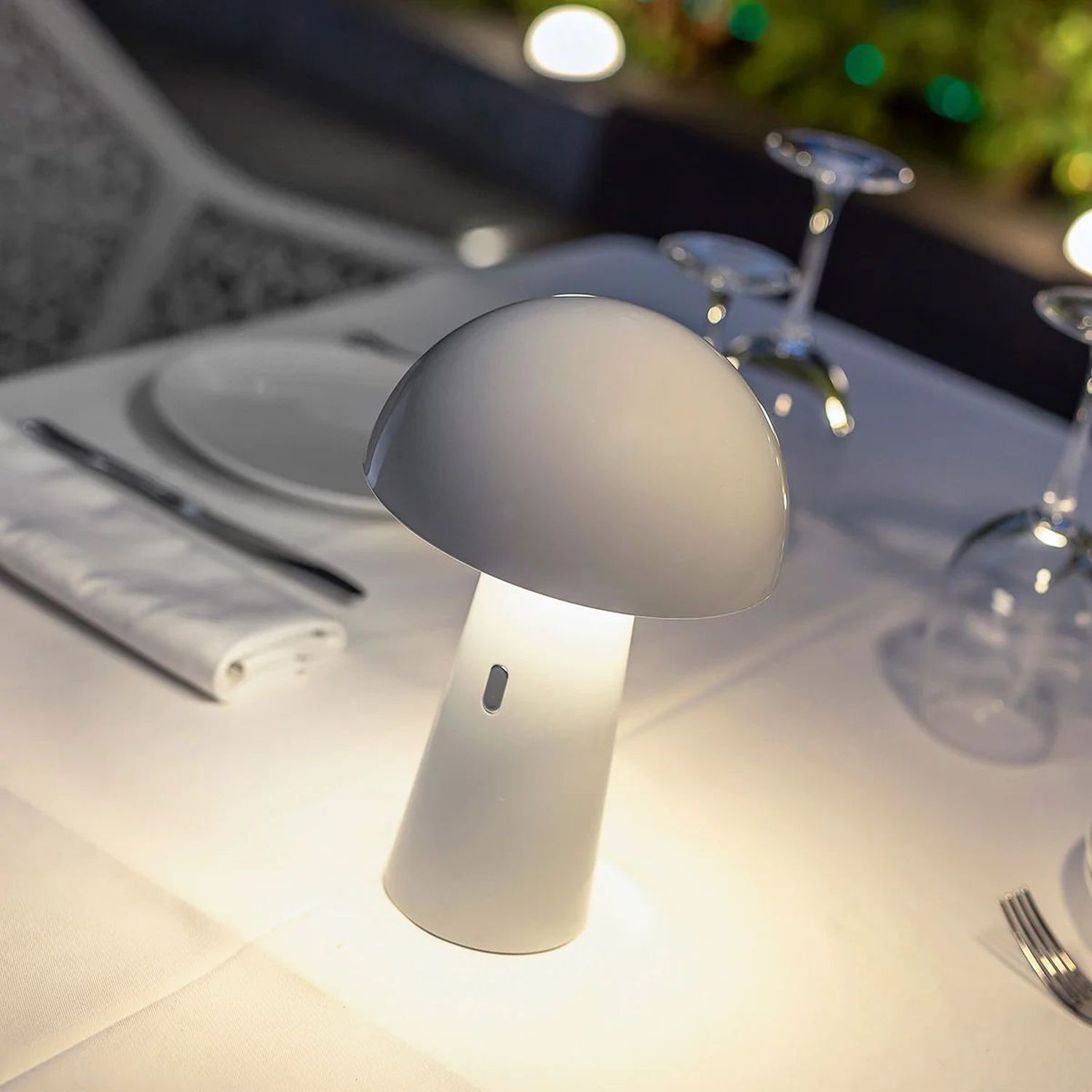 Akku Tischlampe Touch Dimmer LED Blanc IP44 Portable Extérieur
