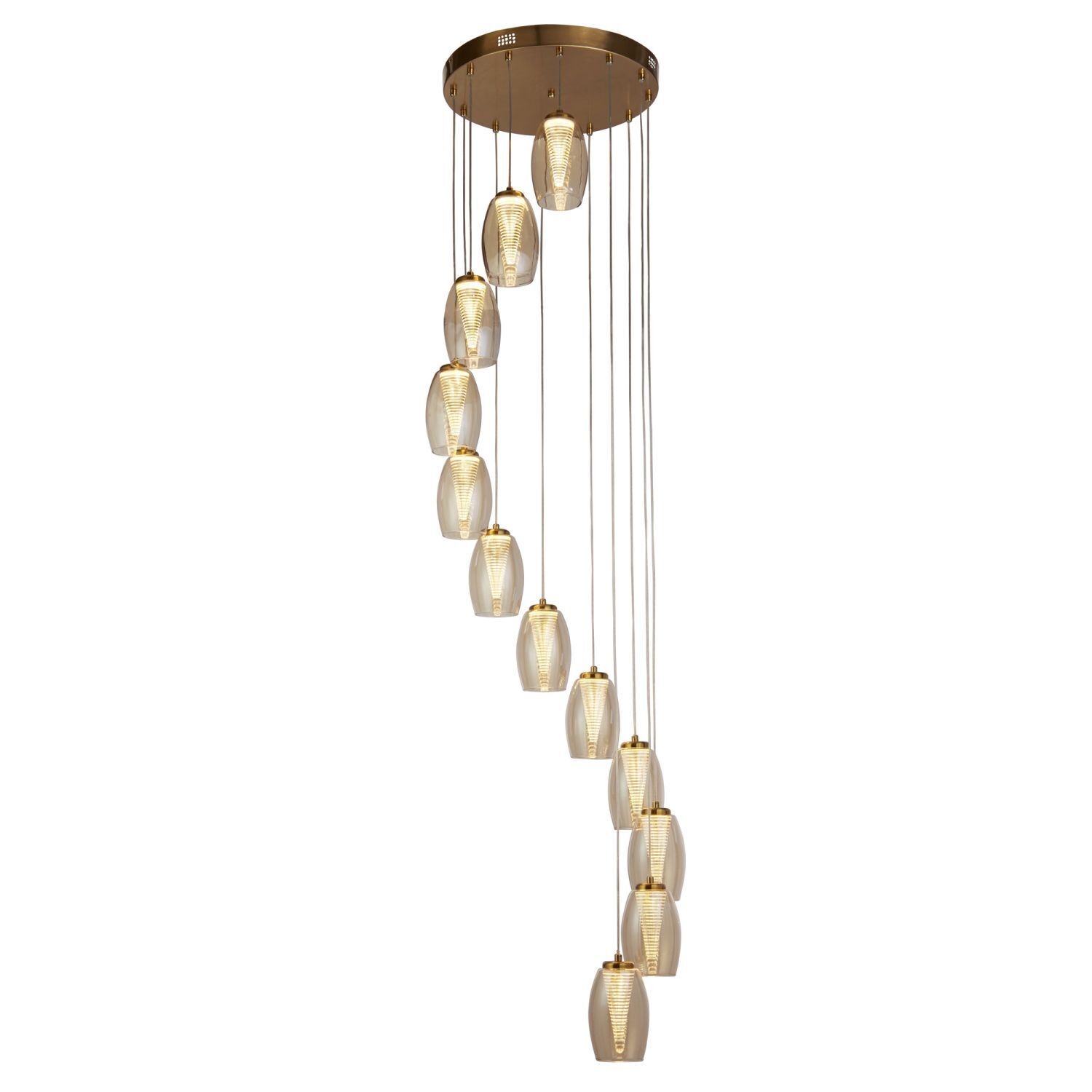 Suspension LED réglable H : max. 2 m Ø 52 cm 3000 K