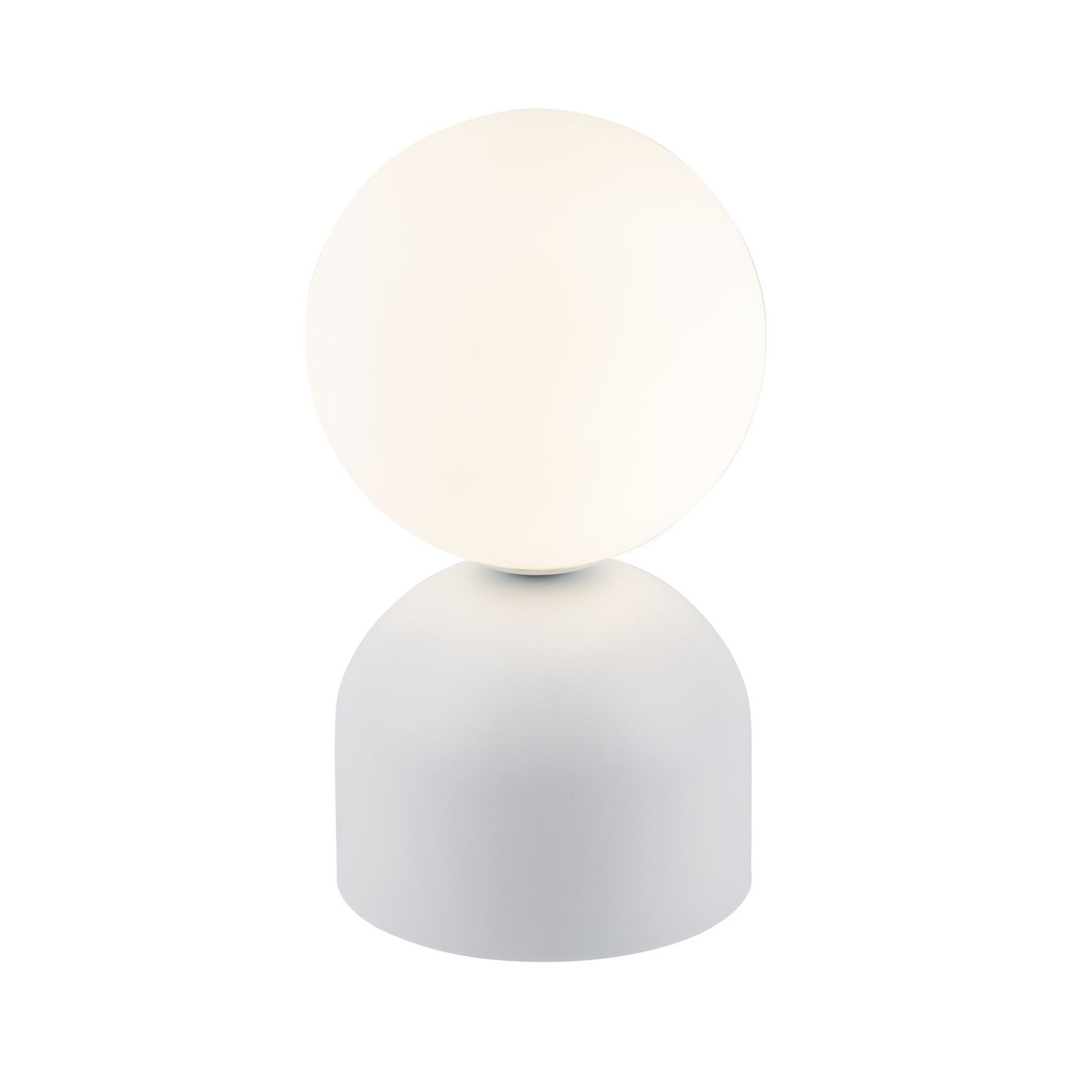 Lampe de table Abat-jour sphérique H : 21 cm petit blanc métal verre G9