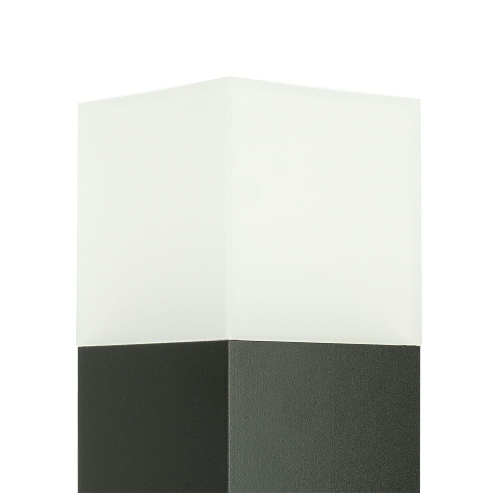 Luminaire d'allée noir 100 cm IP44 à faible éblouissement carré