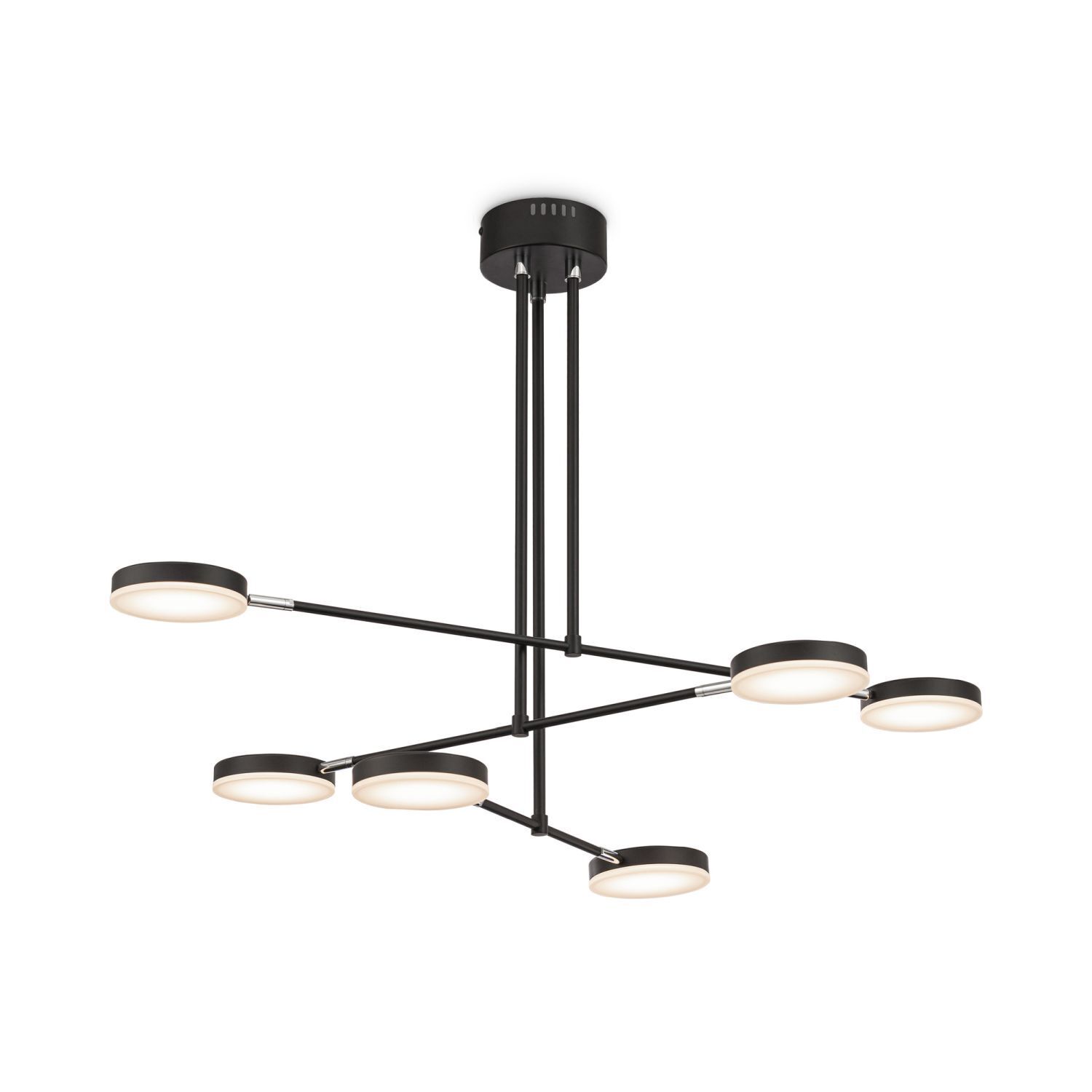 Plafonnier métal LED ajustable noir 2500 lm Leuchter, Lampe, Deckenleuchte, Deckenventilator, Elektrisches Gerät