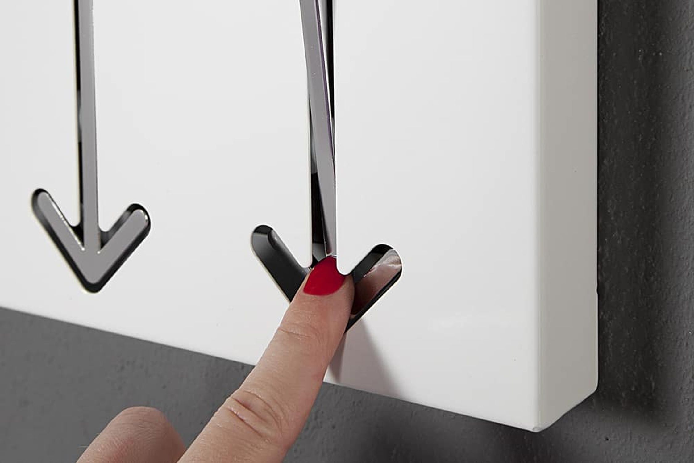 Portemanteau mural en métal 45 cm en blanc Portemanteau mural en métal 45 cm en blanc