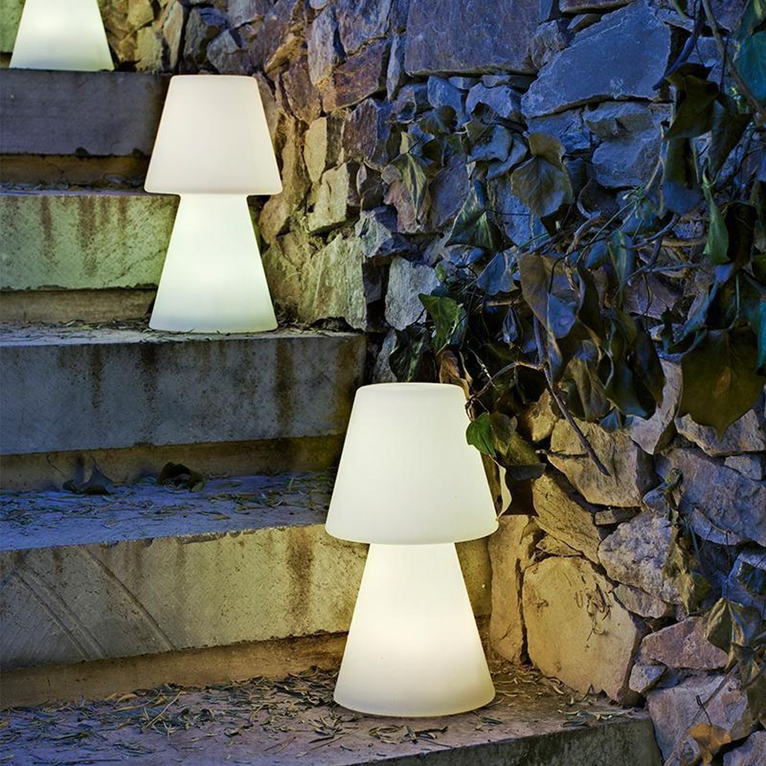 Lampe de table LED extérieure sans fil 45 cm changement de couleur variateur IP65 Lampe, Architektur, Gebäude, Mauer, Lampenschirm