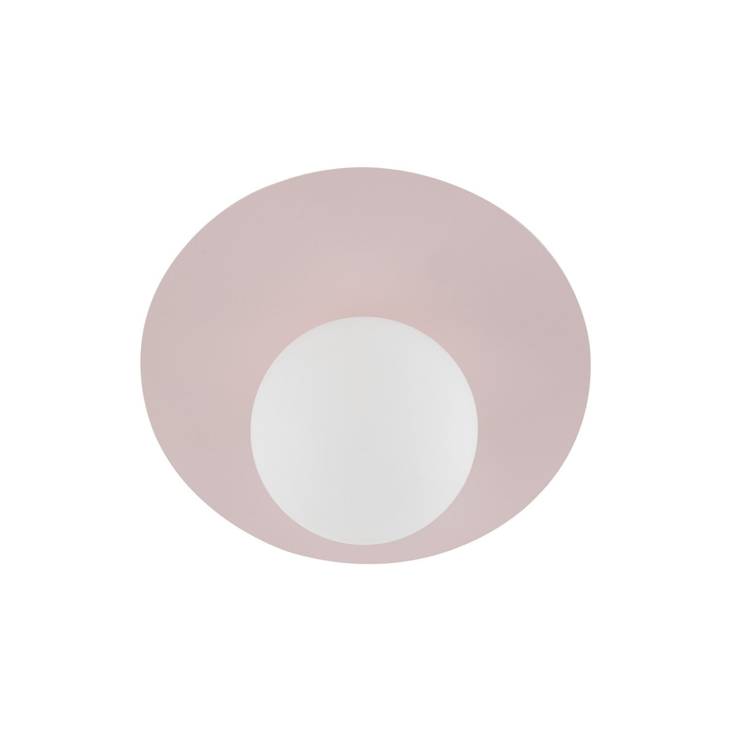 Lampe pour chambre d'enfant Plafond Rose Blanc Métal Verre G9 Ø 25cm rond