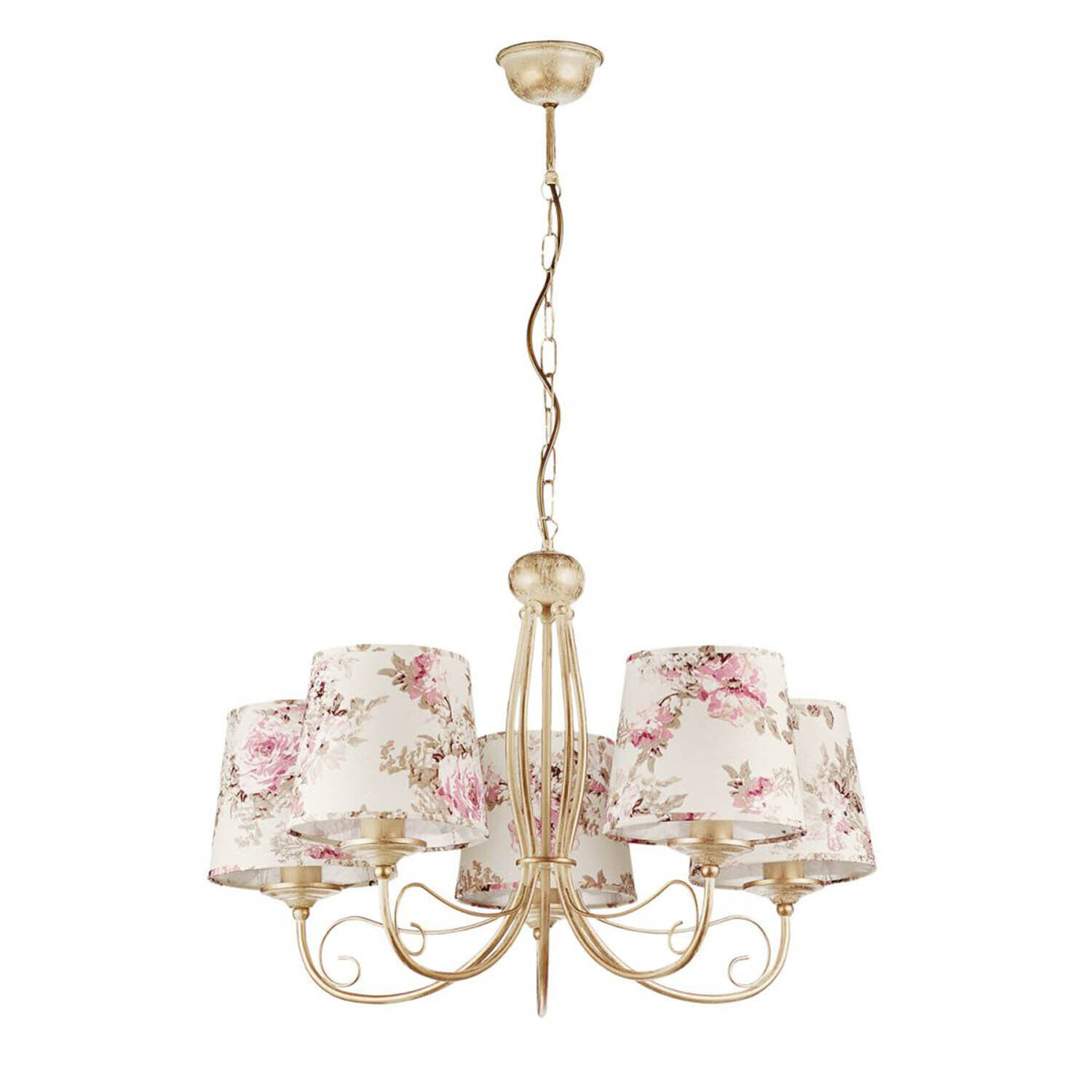 Lustre motif floral Ø70cm salle à manger 5xE27 Leuchter, Lampe