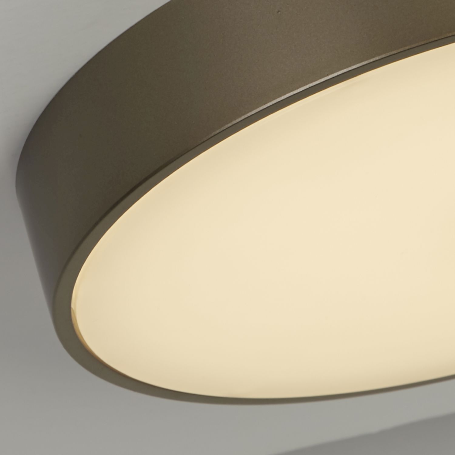 Lampe de plafonnier LED ronde en bronze métal L:25 cm 676 lm