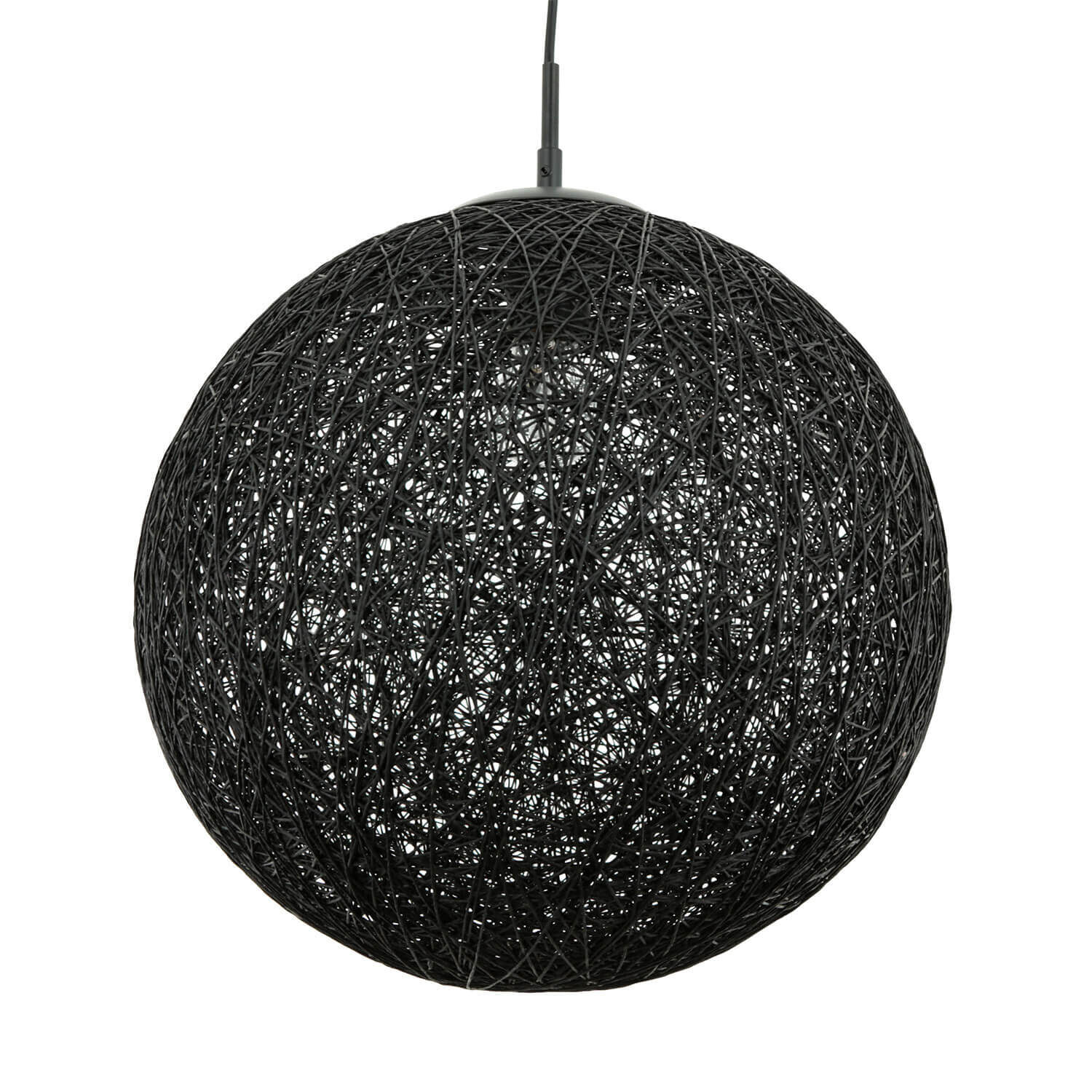 Suspension boule métallique tressée Ø 40 cm Noir