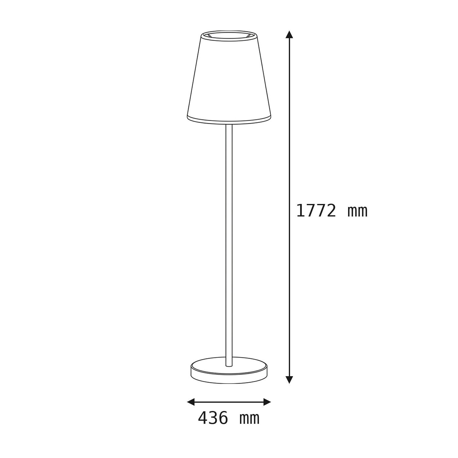 le126690-stehlampe-terrasse-wohnzimmer-schlafzimmer-flur-aussen-metall-stoff-gebuerstet-modern-gold-weiss-pink-07 Stehleuchte, Lampenschirm, Standfuß, Maße, Rundfuß