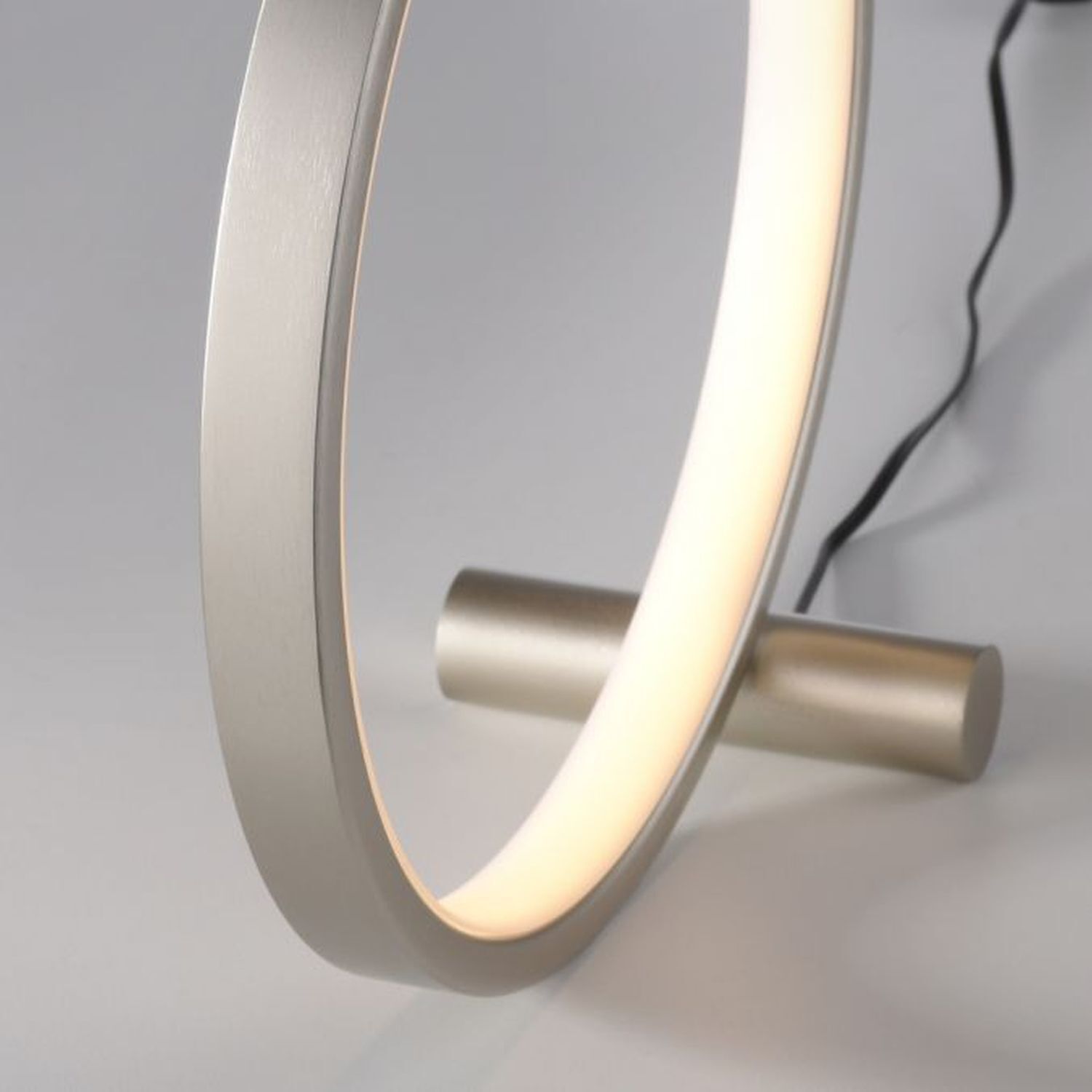 Lampe de table LED Argent Métal Anneau H:25,5 cm 3000 K 10 W