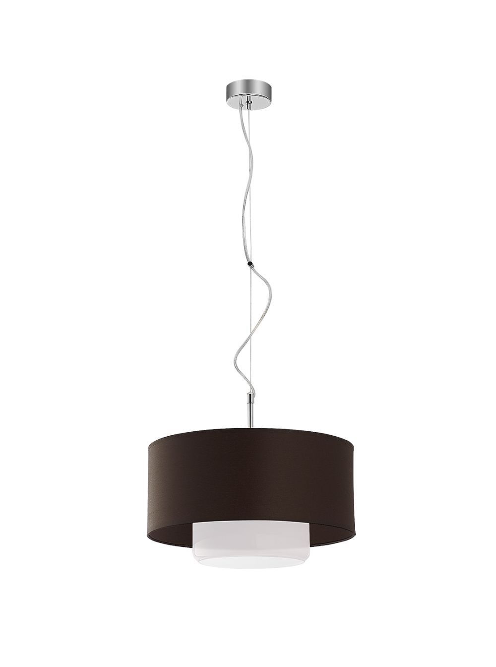 Suspension Tissu Verre Ø35cm Salle à manger Lampe