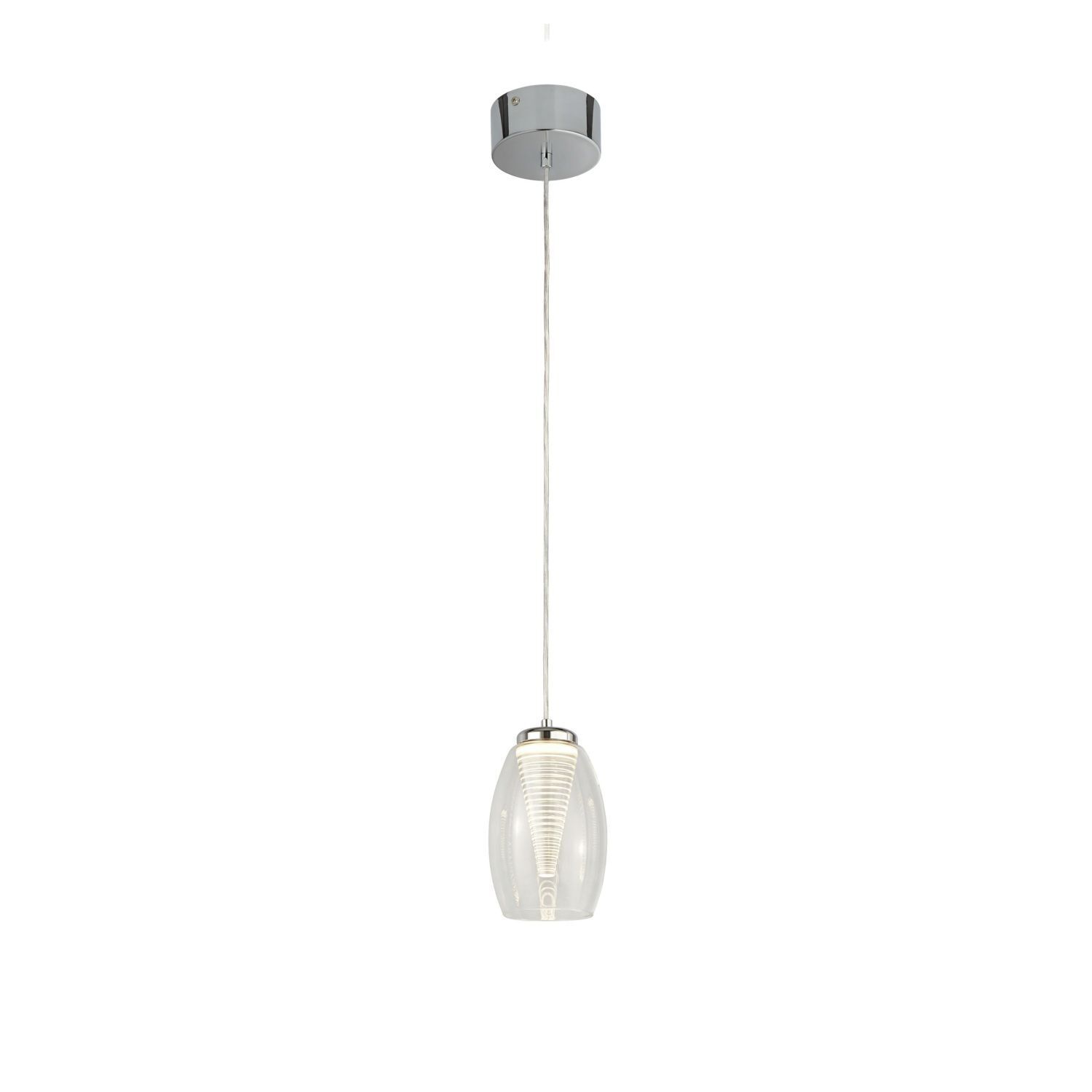 Lampe LED à suspendre verre ajustable Ø 11,5 cm 3000 K